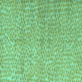 thumbnail image 1 of Ahgly Company Indoor Square Abstract Turquoise Blue Modern Area Rugs, 3' Square, 1 of 4