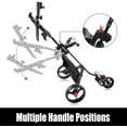 BOBOPRO Golf Push Cart 3 Wheels Folding with Umbrella Scorecard Drink