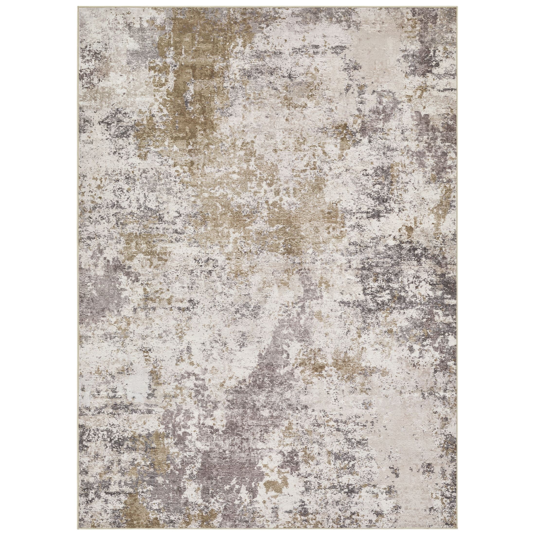 UERMEI 8'x10' Large Area Rugs for Living Room, Washable Non-slip Soft Indoor Modern Abstract Rug for Bedroom Dining Room Office Home Decor Carpet, Brown