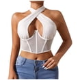thumbnail image 1 of Fashionable Mesh Lingerie Bustier With Adjustable Neck Tie And Support, 1 of 4