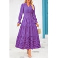thumbnail image 7 of PRETTYGARDEN Women's Floral Maxi Dress Spring Long Sleeve V Neck Casual A Line Long Flowy Boho Party Dresses, 7 of 7