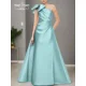 thumbnail image 4 of Vestido de noche elegante de satén Formal personalizado, vestido de fiesta de un solo hombro, largo hasta el suelo, plisado, bonito vestido de fiesta de boda de lujo, 4 of 5