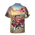 thumbnail image 2 of Be My Valentine's Basset Hound Truck Full of Love Flower Balloon Hawaiian Shirt Breathable Summer Unisex Merch Bassets Dog Breed Lovers Gifts Idea - 02029, 2 of 6