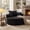 Black+Polyester, variant on 55" No Assembly Sofa Bed, Compressed Chenille Sleeper Chair with Fluffy Sponge Filling, Modern Foldable Lounge for Living Room Bedroom Home Theater