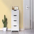 thumbnail image 4 of YANG2 Bathroom Floor Cabinet, Wooden Side Storage Organizer, 4 Drawers Free-Standing Cabinet for Bathroom/Hallway/Living Room-White, 4 of 9