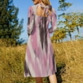 thumbnail image 5 of Pink Brown Abstract Paint Strokes Dress Summer Dresses Woman Street Style Big Size Casual Dress, 5 of 9