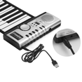 thumbnail image 1 of Piano de mano de 61 teclas con bocina de silicona, órgano electrónico plegable para niños y adultos, 1 of 4