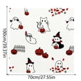 thumbnail image 7 of MYUNNIL Halloween Ghost Throw Blanket, 39 x 28 Inch Soft Comfact Ghost Pumpkin Maple Leaf Pattern Fleece Blanket, Fall Adorable Durable Decorative Cushion for Sofa Bedroom Office Supply, White, 7 of 7