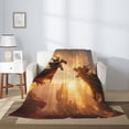 thumbnail image 2 of Gaeub Castle Cool Fire Dragon Print Flannel Throw Blanket, Home Fleece Throw Blanket for Couch or Bed,Decorative Blankets,Lightweight Fuzzy Flannel Blanket-80"x60", 2 of 6