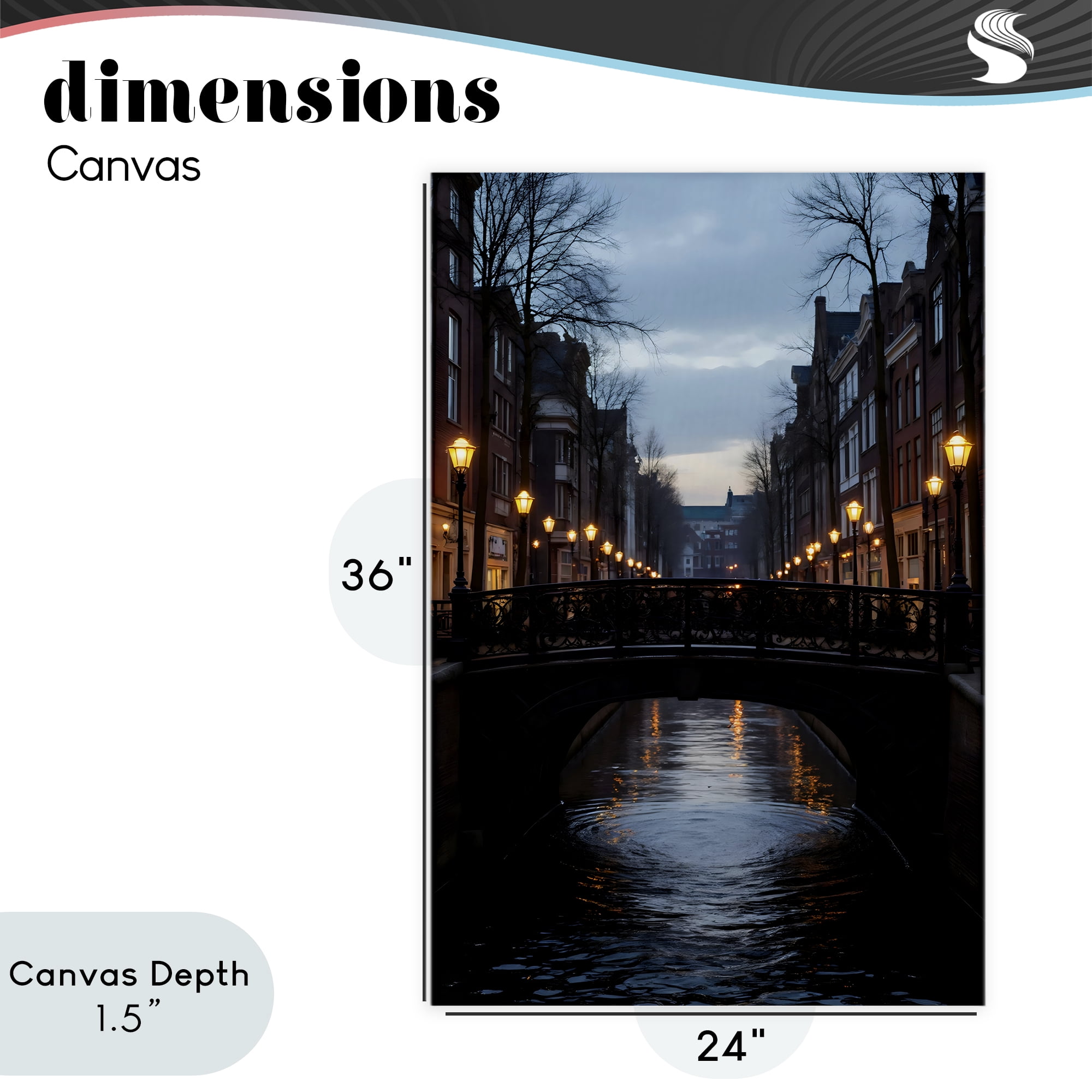 Stupell Industries Lantern Light over Quiet Canal Canvas Wall Art, design by Creative Studio