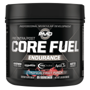PMD Sports Core Fuel Endurance – BCAAs, EAAs, Beta Alanine, Betaine Anhydrous, Glutamine, Electrolytes – Strength, Endurance, Focus, – Tropical Fruit Punch (25 serve)