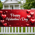 thumbnail image 6 of LUUFILx Valentine's Day Backdrop Banner with Red Roses and Hearts Party Decorations Photography Props Romantic Event Decors Holiday Celebrations Background, 6 of 8