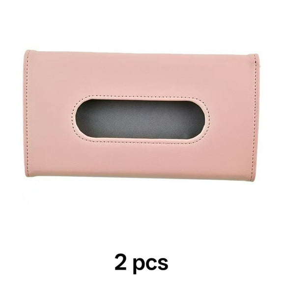 GJX Car Tissue Holder,Pu Leather Car Organization,Wide Mouth Design Car-Specific Car Visor Organizer,Pink