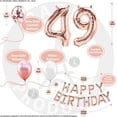 thumbnail image 3 of 49th Birthday Decoration Rose Gold, 49 Party Supplies Decoration, 49th Sash, 49 Cake Topper, 49th Photo Props, confetti Balloons, Curtain, 3 of 3