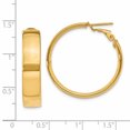 thumbnail image 4 of 14k Yellow Gold 6.75mm Large Omega Back Hoop Earrings Round, 4 of 8