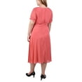 thumbnail image 2 of Short Sleeve Belted Swiss Dot Dress, 2 of 4