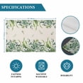 thumbnail image 6 of Spring Eucalyptus Leaves Placemats Set of 8, Rustic Plants Botanical Beige Placemats for Dining Table, Place Mats for Kitchen Tabletop, Waterproof Wipeable Dining Table Mats Set, 6 of 9