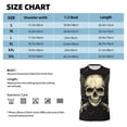 thumbnail image 5 of Balery Gothic Winged Skull Men's Sleeveless Muscle Shirts Workout Tank Top, Moisture Wicking, Odor Protection-X-Large, 5 of 8