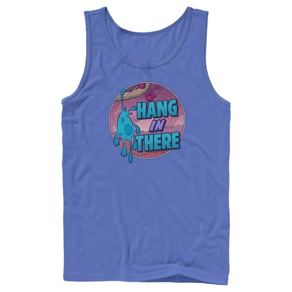 Men's Strange World Splat Hang in There Tank Top Royal Blue Large