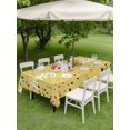 thumbnail image 3 of Outdoor Tablecloth with Umbrella Hole and Zipper, Yellow Birthday Rectangle Table Cloth 54x80 Inch Waterproof Tablecloth, Colorful Confetti Ribbons Polka Dots Classroom Picnic Table Cover for Patio, 3 of 7