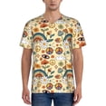 thumbnail image 4 of Haiem Hip Hop Hipster Baseball Jersey Button Down Shirts Sports Uniforms Men Women Jersey(Mushrooms And Rainbows Peace,X-Large), 4 of 9