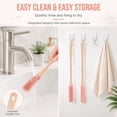 thumbnail image 5 of NOGIS Toe Cleaning Brush 15.7" Foot Scrubber in Shower with Long Handle Silicone Foot Brush Soft Skin Exfoliation Lotion Applicator for Foot Seniors,Elderly, Men and Women 2Pack-Pink, 5 of 7
