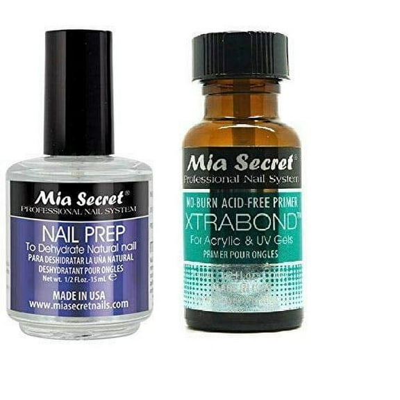 Mia Secret Professional Natural Nail Prep Dehydrate and Xtra Bond Primer 0.5 Ounce