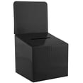 thumbnail image 1 of MCB - Medium Cardboard Box - Ballot Box - Suggestion Box - Raffle Box - Ticket Box - with Removable Header for Tabletop Use (10 Pack, Black), 1 of 4