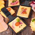 thumbnail image 3 of TidBay 1/4Pcs Mini Grill Pan for Raclettes Non-Stick Coated Grill Plate Square Triangle Shape Cheese Melting Accessories, 3 of 8
