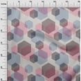 thumbnail image 2 of oneOone Polyester Lycra Dark Chocolate Fabric Triangle & Hexagon Geometric Dress Material Fabric Print Fabric By The Yard 56 Inch Wide, 2 of 4