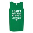 thumbnail image 2 of Wild Bobby, I Can't Have Kids My Dog is Allergic Funny, Dog Lover, Men Graphic Tank Top, Kelly, X-Large, 2 of 4