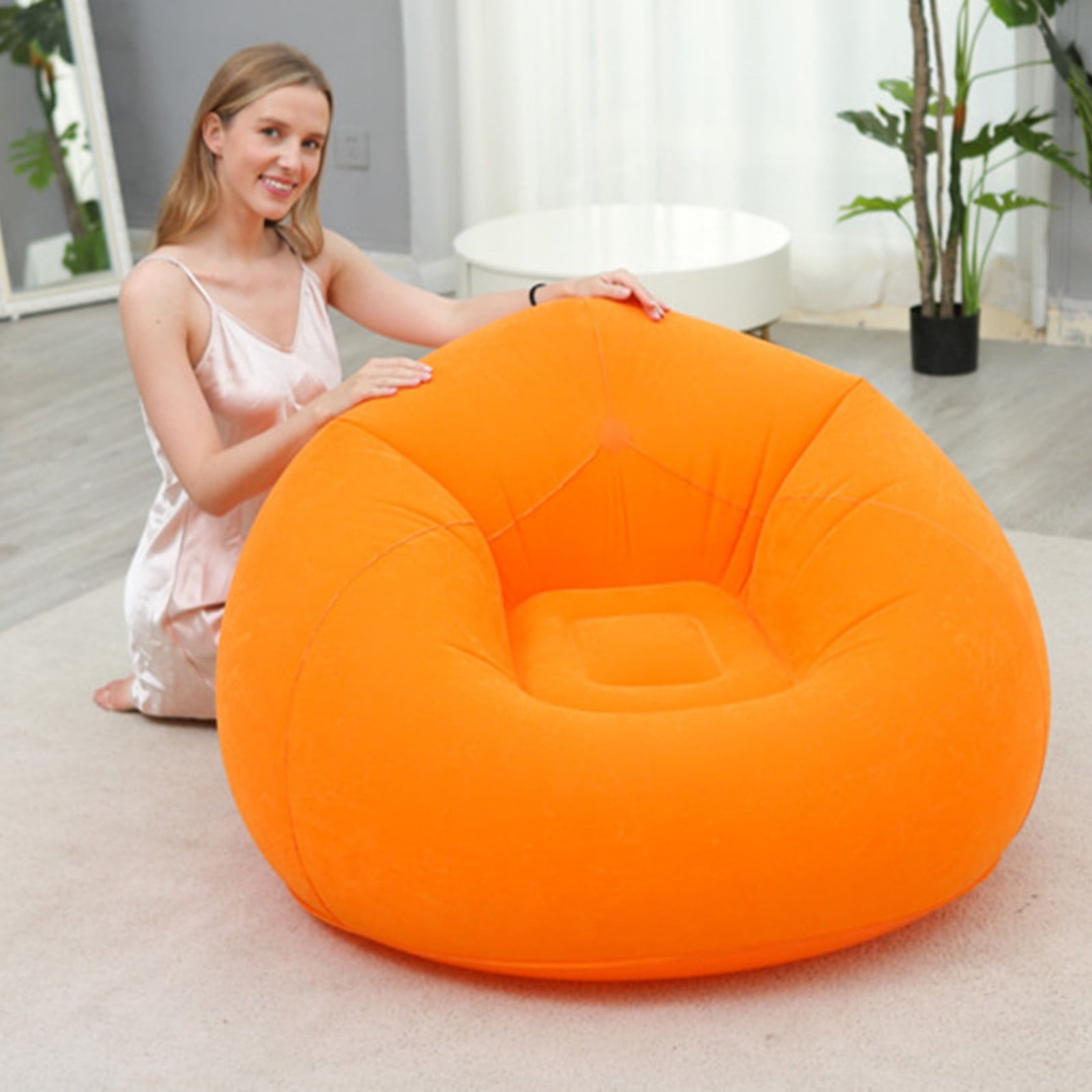 VANLOFE Inflatable Bean Bag Chairs for Adult & Teens, Blow up Chairs Lazy Sofa Folding Portable Inflatable Chair for Movie Outdoor Room Bedroom Reading Camping