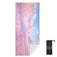 thumbnail image 2 of Quick-Dry Beach Towel 30"x60" Sandless Travel Towels with Carry Pouch for Beach, Pool and Travel Pink Fairy Tale World, 2 of 9