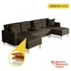 thumbnail image 2 of Sala Modular Doble Chaise Makora Marietta con Memory Foam Color Chocolate Lino Respaldo Reclinable de 3 Posiciones, 2 of 7
