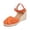 Orange, variant on Rokment Womens Boho Beach Crochet Espadrilles Wedges Dress Sandals Spring Summer Fashion Casual Lace Closed Toe Platform Chunky High Heels for Woman Bride Wedding Vacation Black Size 6