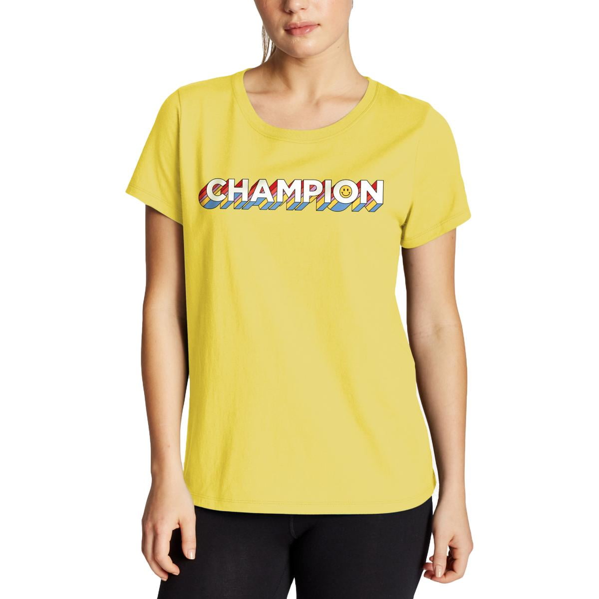 Yellow champion t hot sale shirt women s