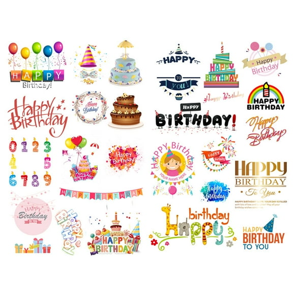 Kawaii Happy Birthday Aesthetic Diary Travel Journal Paper Stickers Scrapbooking Stationery School Office Art Supplies