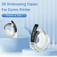 thumbnail image 4 of 9mm 3D Label Tape Compatible for Dymo 3D Embossing Tape Plastic Printer Ribbon for Dymo 12965 Label Maker Motex E101 B90 Labeler Fluorescent Green 9mm, 4 of 6