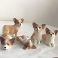 thumbnail image 3 of Paquete de 5 Figuras de escultura de Corgi pintadas a mano y hechas a mano, Adorno para perro mascota Decoración conmemorativa, 3 of 3
