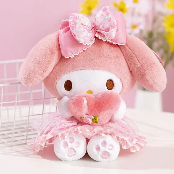 Original Sanrio Plush Toy my melody Doll Kuromi Stuffed Toys Cinnamoroll Pochacco Soft Toys Plush Dolls Girl‘s Birthday Gift