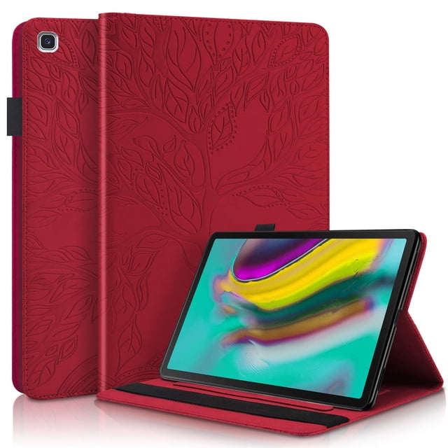 Funda para Samsung Galaxy Tab S5e 10.5 2019 SM-T720/T725 Premium PU Funda de Cuero con Soporte Flip Wallet Múltiples ángulos de Visión Funda Folio Ligera con Bolsillos para Tarjetas Stylus Loop Banda