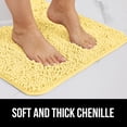 thumbnail image 3 of Alfombra de baño GORILLA GRIP, gruesa, suave y absorbente, de chenilla, color amarillo, 3 of 9
