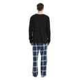 thumbnail image 4 of GLOBAL Men 100% Cotton Pajama Set For Men Lightweight Soft Nightwear Long Sleeves PJS With Pockets, 4 of 5