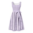 thumbnail image 4 of Lullu Girls Bavarian Dirndl Dress Traditional Oktoberfest Party Dress with Apron, Purple, Sizes 3-12, 4 of 4