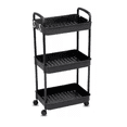 thumbnail image 1 of Carrito Organizador Multiusos 3 Niveles Ruedas 360 De Metal, Blanco, 1 of 5