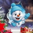 thumbnail image 1 of Aodebiao 1 Packs Christmas Wall Decals Stickers, 3D Breaking Wall Santa Claus Reindeer Holiday Decor, Removable Waterproof PVC Window Door Sticker for Home Office Shop Festive Party Decoration, 1 of 5