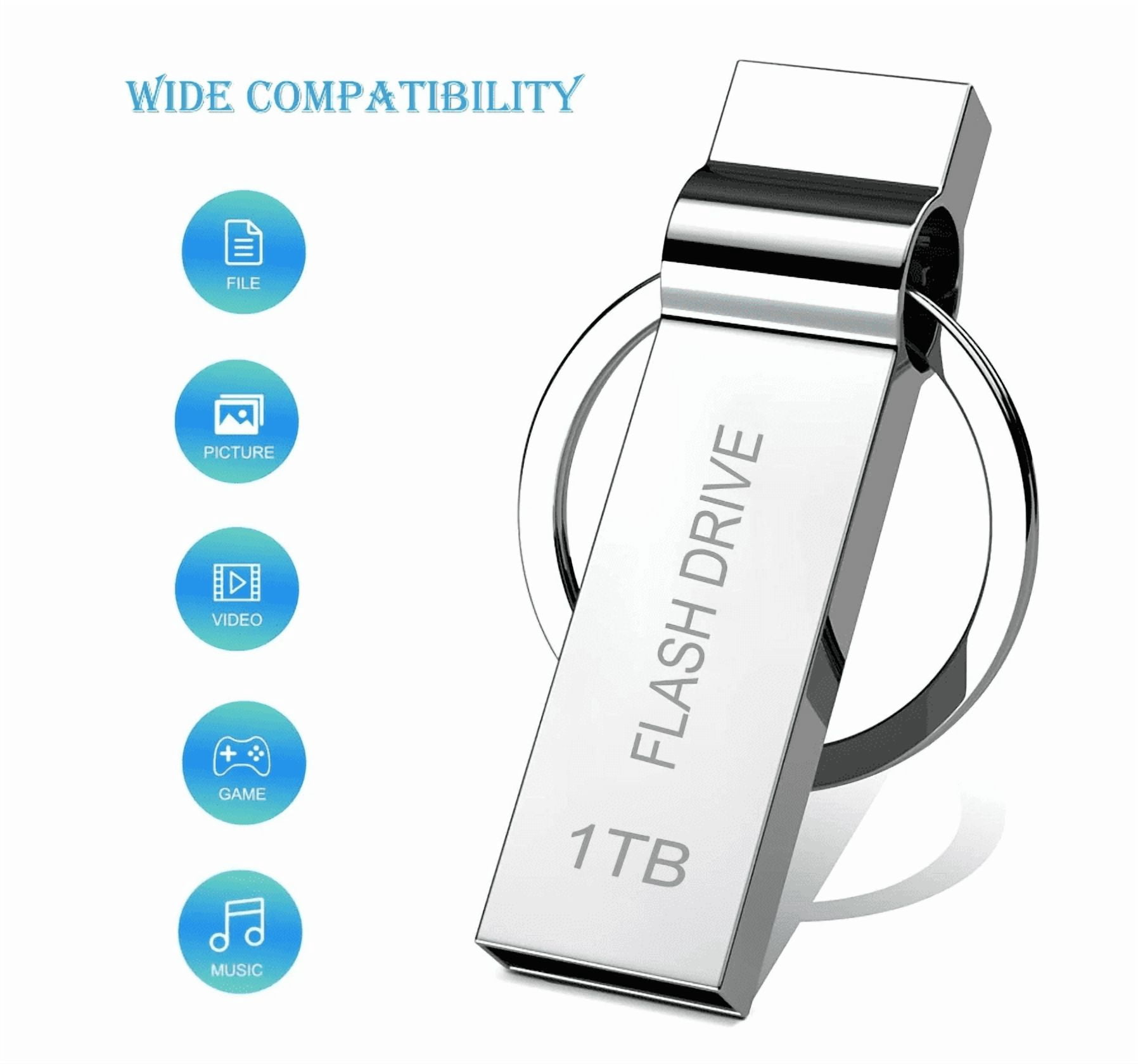USB Flash Drive 1TB/1000GB Large Capacity USB Thumb Drive Design for Laptop Tablet