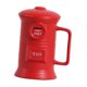 thumbnail image 5 of Taza de café con asa y tapa, 500 ml/17 oz, ideal para té, leche y zumo. Rojo, 5 of 9