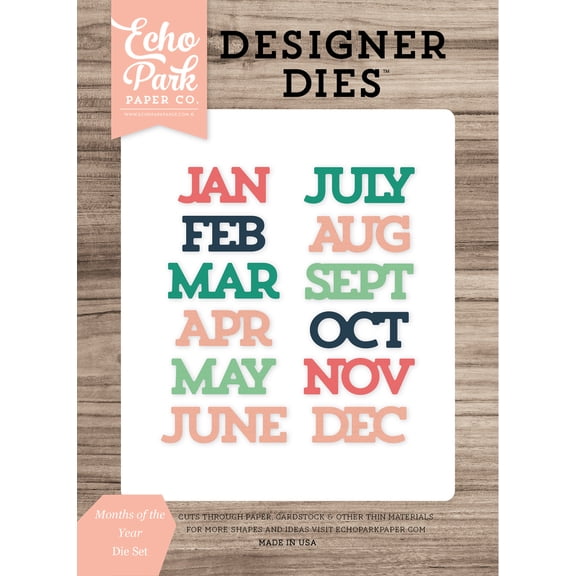 Months of the Year Medium Die Set