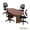 6 Ft. Dark Cherry, variant on Armless Office Task Chair – Black Mesh Back Ergonomic Desk Tilter – GOF (G11642B)
